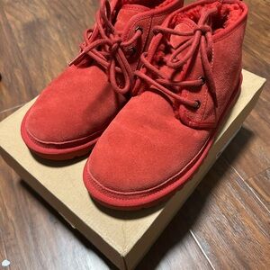 UGG Red Suede Boots With Box Used Great Condition